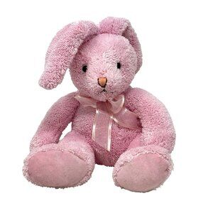 TARGET Pink Bunny Rabbit Chenille Plush Bow Terry Cloth Applause